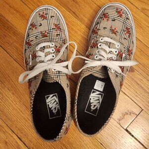 Vans plaid floral shoes W10M8.5